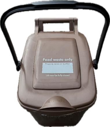 Brown outdoor food waste caddy